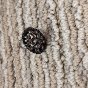 Vintage Sterling Silver Ring Flower